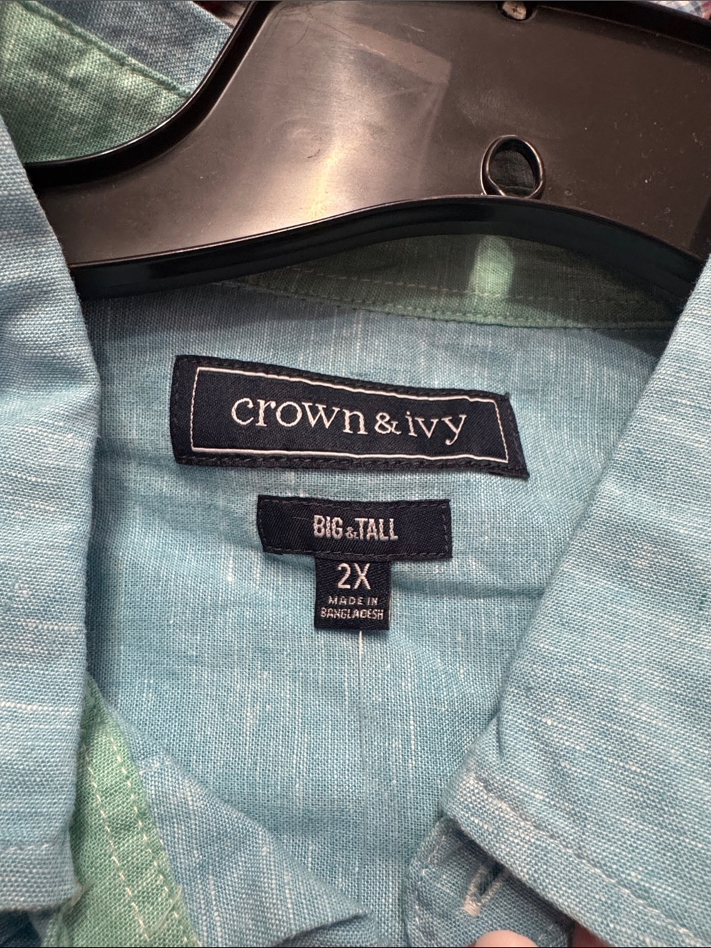 crown & ivy Men’s Sky Blue Short-Sleeve Button-Down Shirt - Picture 5 of 5